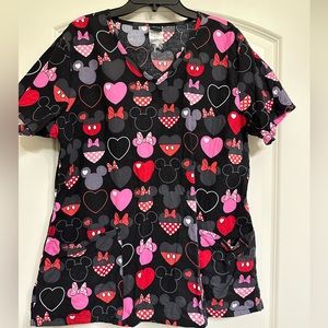 Disney Valentine scrub top!